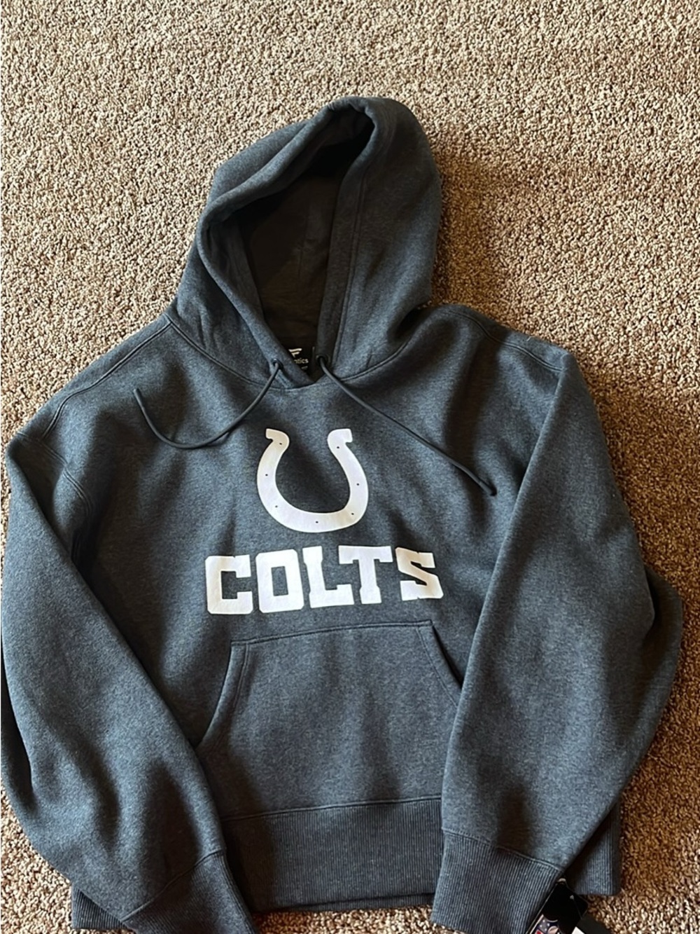 Indianapolis Colts Gray Hoodie with Horseshoe Logo NWT size S